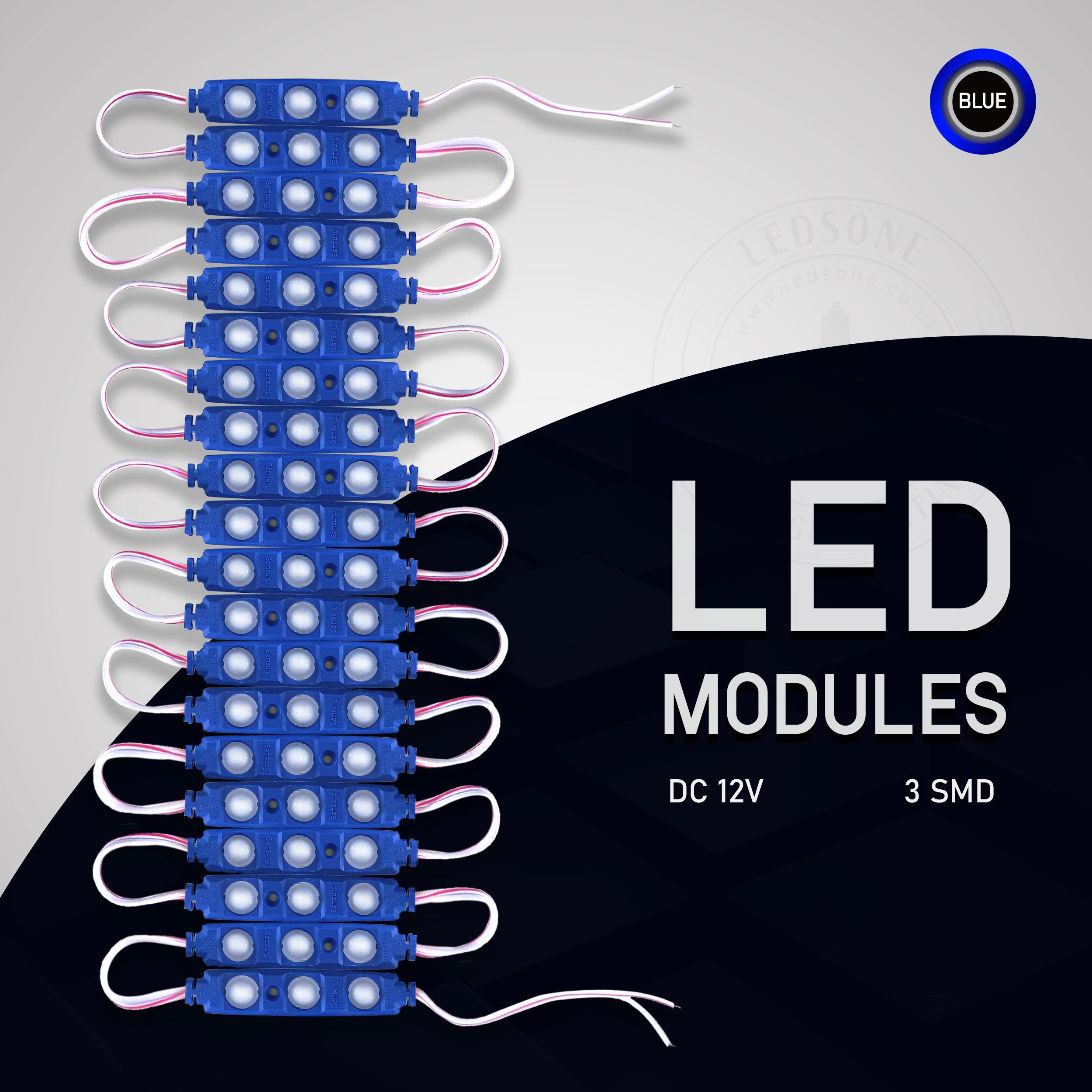 Blue LED module 12V IP67 waterproof 1.5W sign backlight