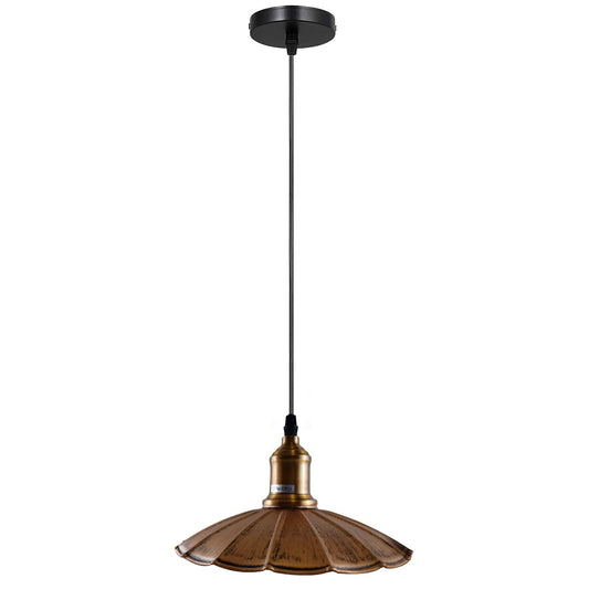 Brushed Copper Wavy Metal Ceiling Pendant Light~1484