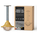 Industrial Pipe Pendant Light with Metal 21cm cage Hanging Conduit Set ~ 6112