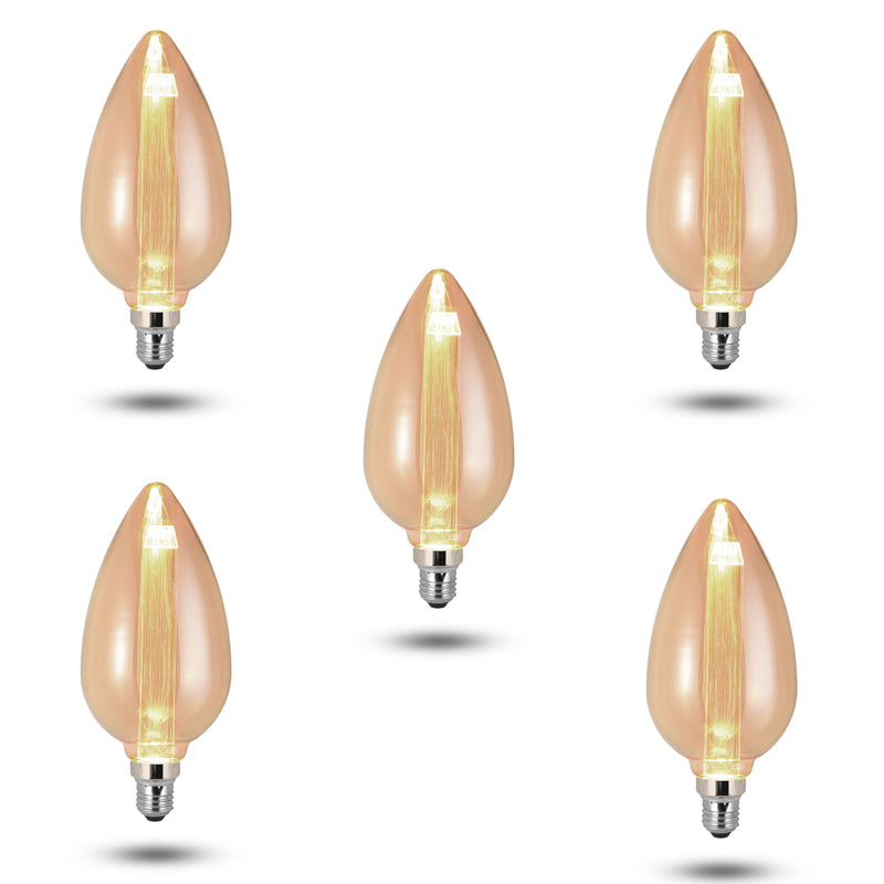 E27 Vintage Edison light bulb 3W filament bulb-5 Pack
