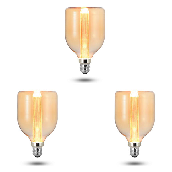 Decoratieve LED E27 3W buitenlamp met filament, stijl ~5075 – Pak 03