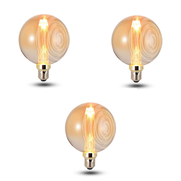 Vintage gloeilamp E27 LED G125 3W bolschroeflamp ~5074 – Pak 03