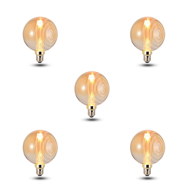 Vintage gloeilamp E27 LED G125 3W bolschroeflamp ~5074 – pak 05