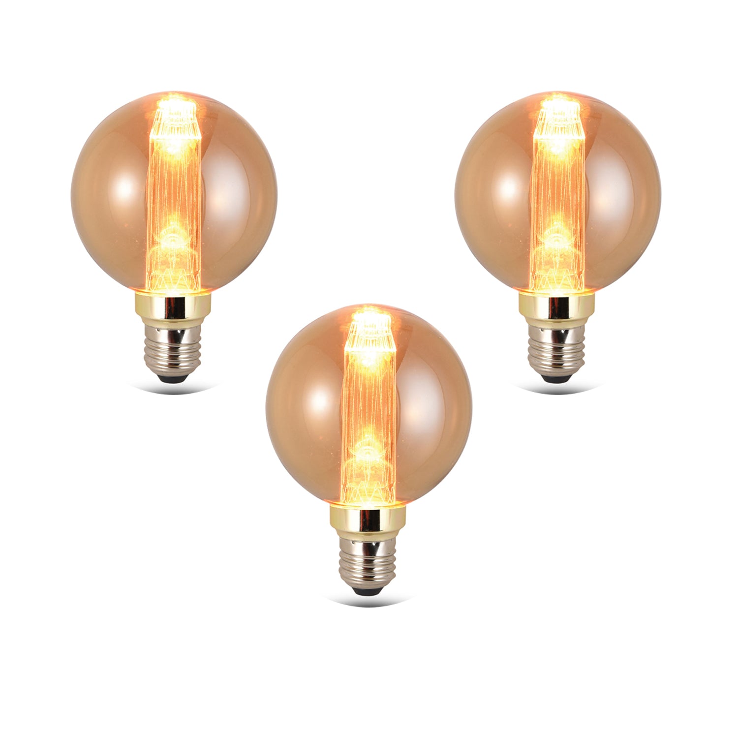 3 pack 3W LED Globe Bulb (E27) 