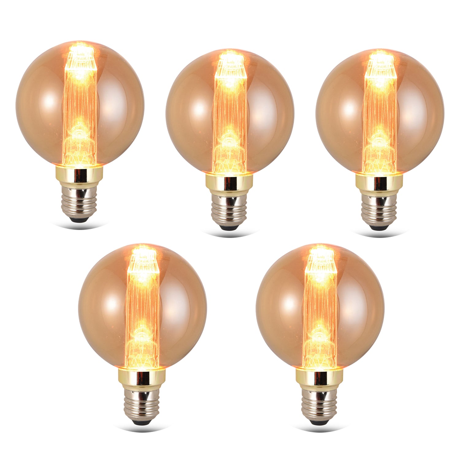 6 pack 3W LED Globe Bulb Vintage Style