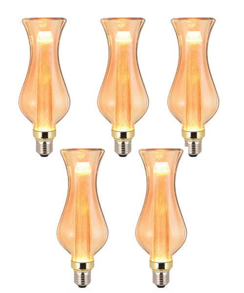 E27 Vintage Edison Light Bulb 3W Non Dimmable Filament Bulb-5 Pack