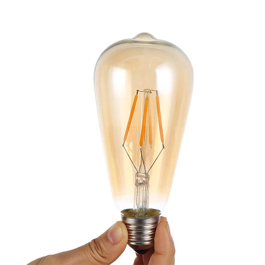 Vintage ST64 LED Filament Bulb E27 4W 2700K Warm White~3239