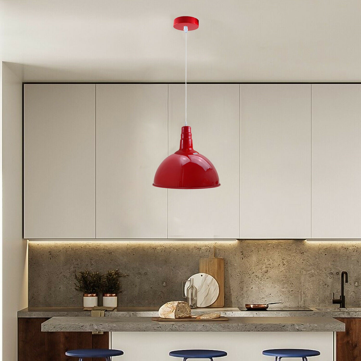 Red Retro Bedroom and Kitchen Pendant Light Shades