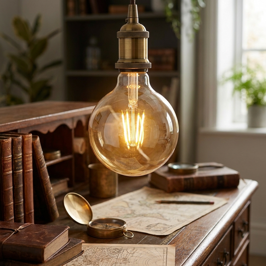 LED G125 8W Vintage Filament Dimmable E27 Globe Bulb ~3218