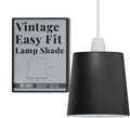 Retro Easy Fit Metal Lampshade Matt Black 13cm ~3900