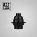 E27 Lamp Holder Black Bakelite with Ring ~2987
