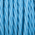1M/5M/10M 3 Core Twisted Electric Cable Covered Light Blue Color Fabric 0.75mm~4814