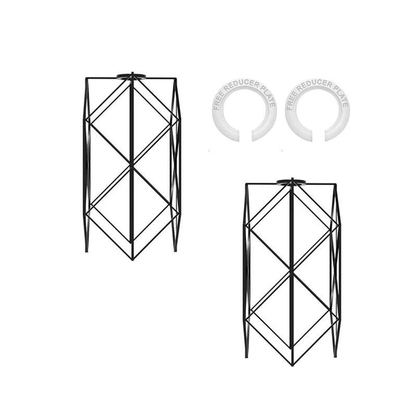 Modern black wire lamp shade metal Wire Cage ~4764 – 2 Pack