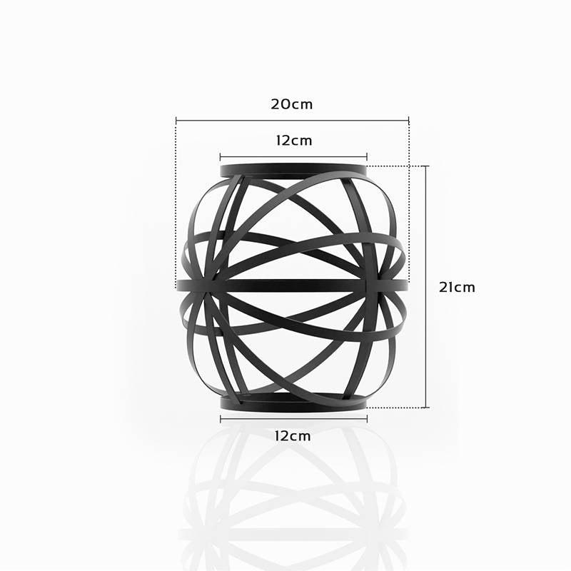 Modern Black metal Wire Cage lamp shade-Size