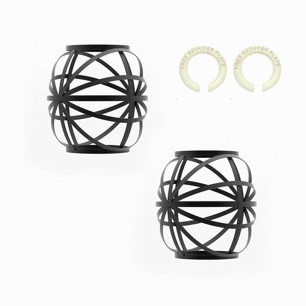 Modern Vase Shape Metal Wire Cage Lampshade Black~4758 – 2 Pack