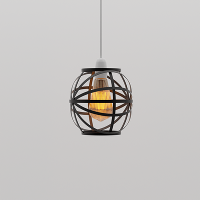Modern Black metal Wire Cage lamp shade~4758