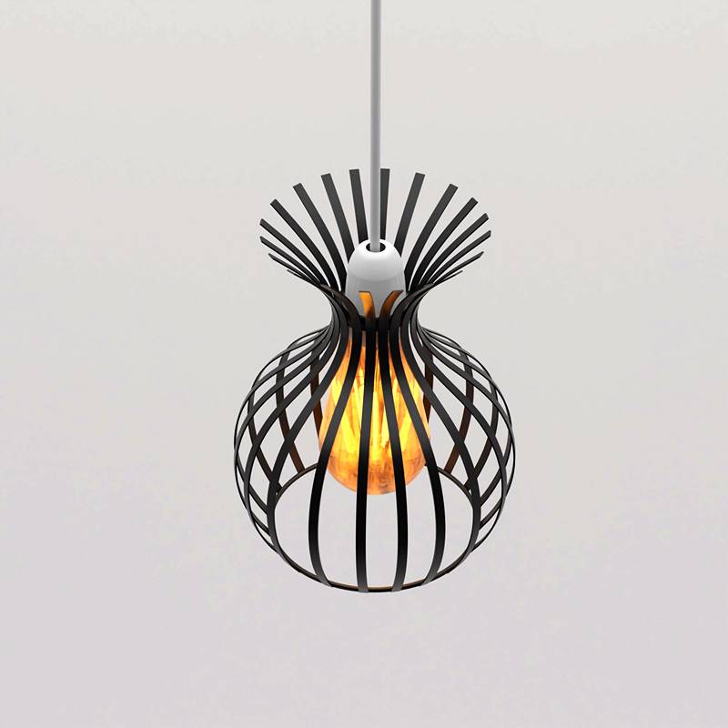Modern Black metal Wire Cage lamp shade