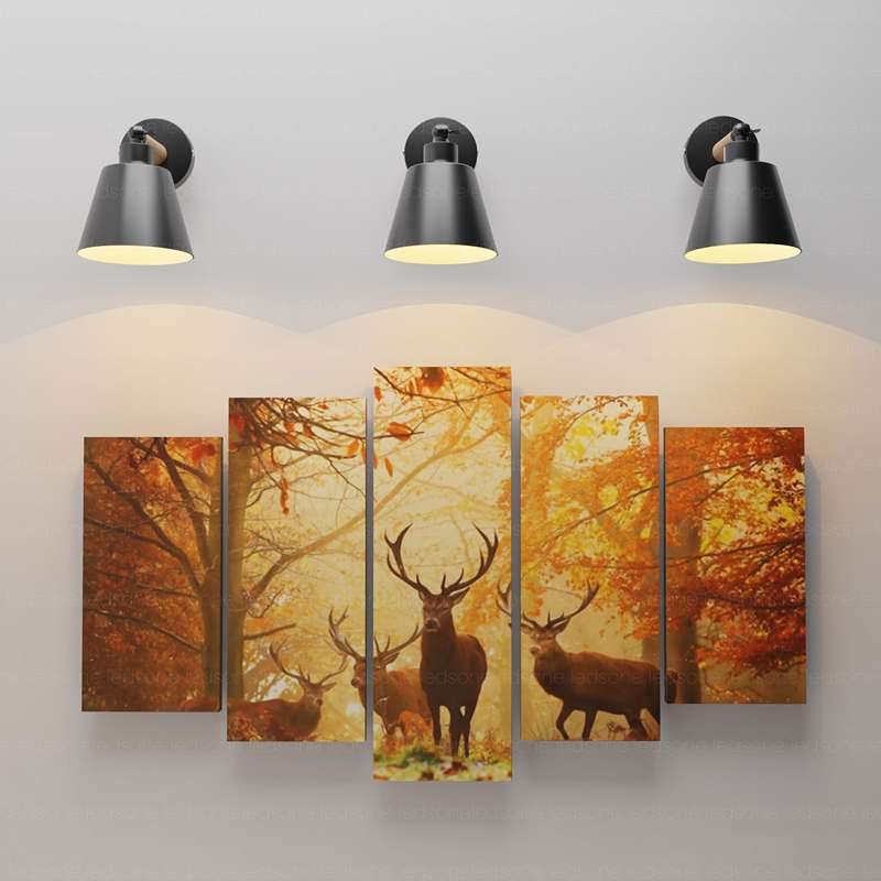 Modern Metal wall sconce wooden decorative 180 rotatable-Application 2