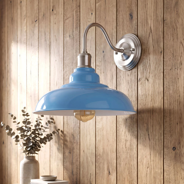 Modern Industrial Wall Lights Sleek Metal Design ~1658 – Light blue