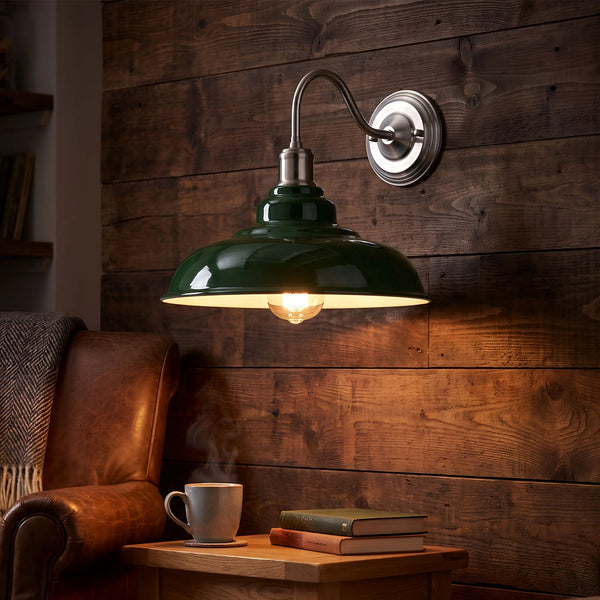 Modern Industrial Wall Lights Sleek Metal Design ~1658 – Green