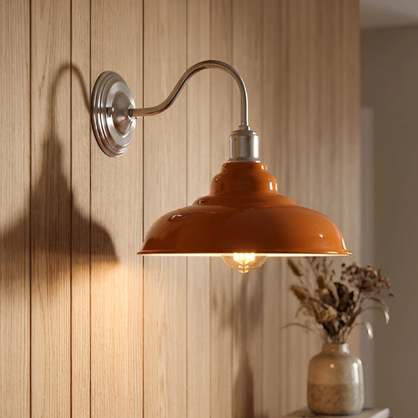 Modern Industrial Wall Lights Sleek Metal Design ~1658 – Orange