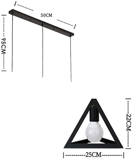 Minimalist industrial pyramid light fixture for kitchen island