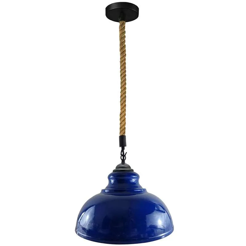 Navy blue Curvy Metal Ceiling Pendant Light