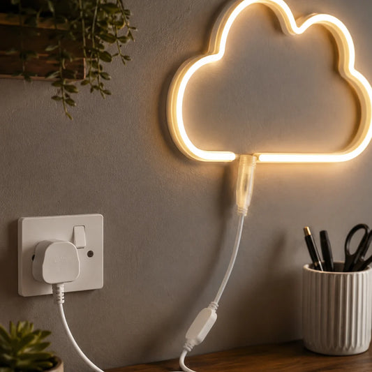 Conector de alimentación de CA para accesorios flexibles de neón LED de 15 x 16 mm ~ 2869