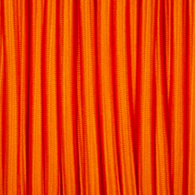 5m 3 Core Round Vintage Fabric Cable Italian Braided Flex 0.75mm Orange ~4626