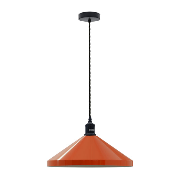 Minimalist lighting Cone Pendant Light Fixture ~5412 – Orange / No
