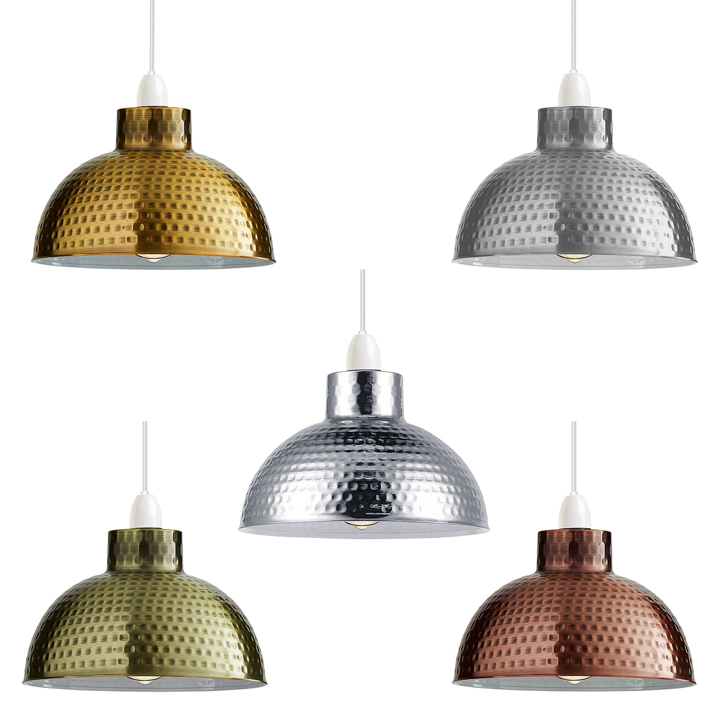 Retro Pendant Light Industrial Modern Metal Lampshade Ceiling Hanging Lights -Yellow Brass~2323