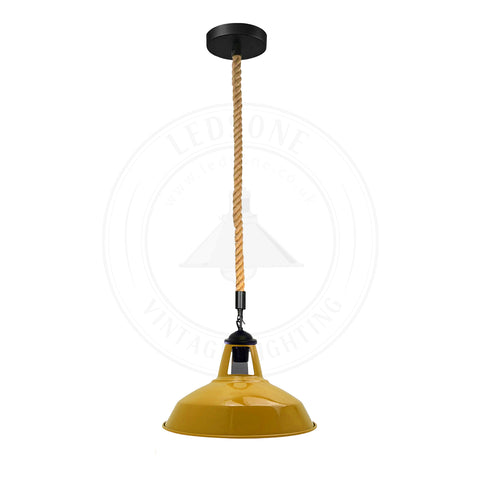 Industrial Metal 50cm Hemp Rope Hanging Ceiling Pendant Light~5445