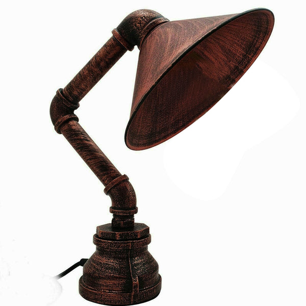 Best Steampunk Lamp Industrial Desk Table Light~2812 – Rustic Red / No