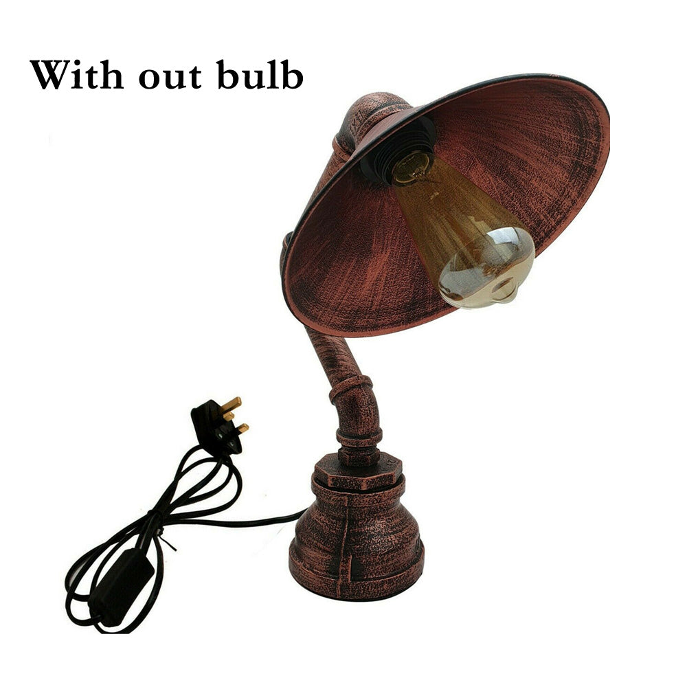 Rustric Red Plug in Table Lamp Light