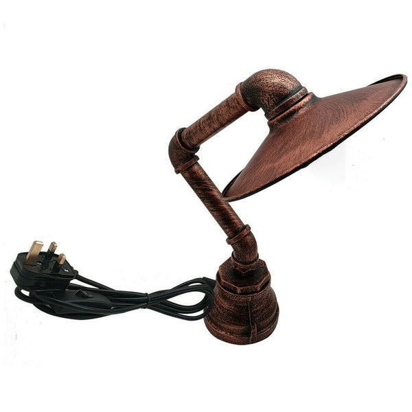 Vintage Retro Industrial Steampunk Desk Lamp-E27~2261 – Rustic Red