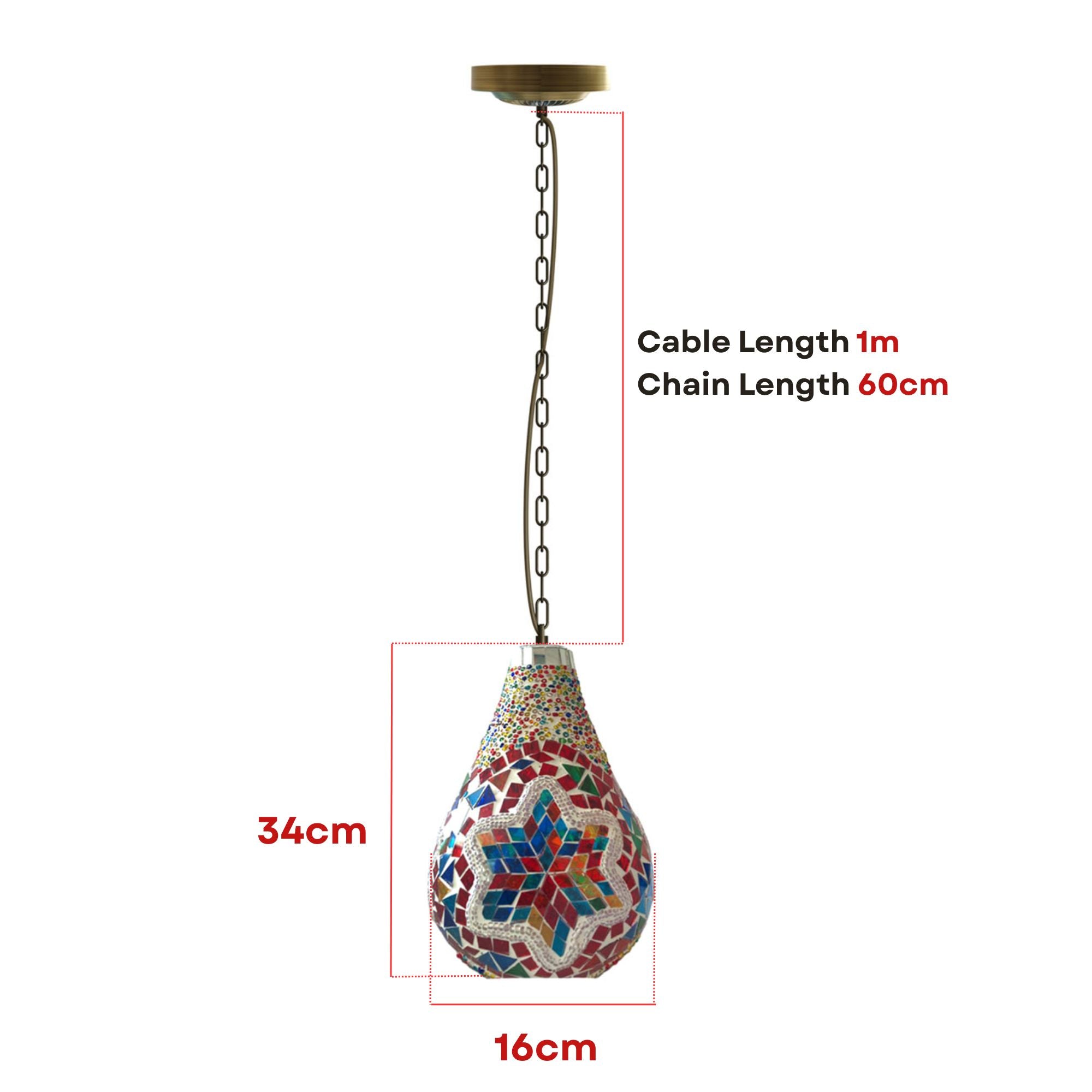 Turkish Mosaic Light Moroccan Style Glass ~5524 – LEDSone UK Ltd