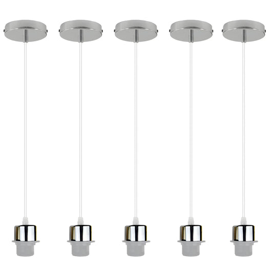 5 Pack Vintage E27 Pendant Lamp Holder Ceiling Hanging Light~4245