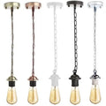 Industrial E27 Pendant Kit Metal Lamp Holder Adjustable Chain Suspension~ 5128
