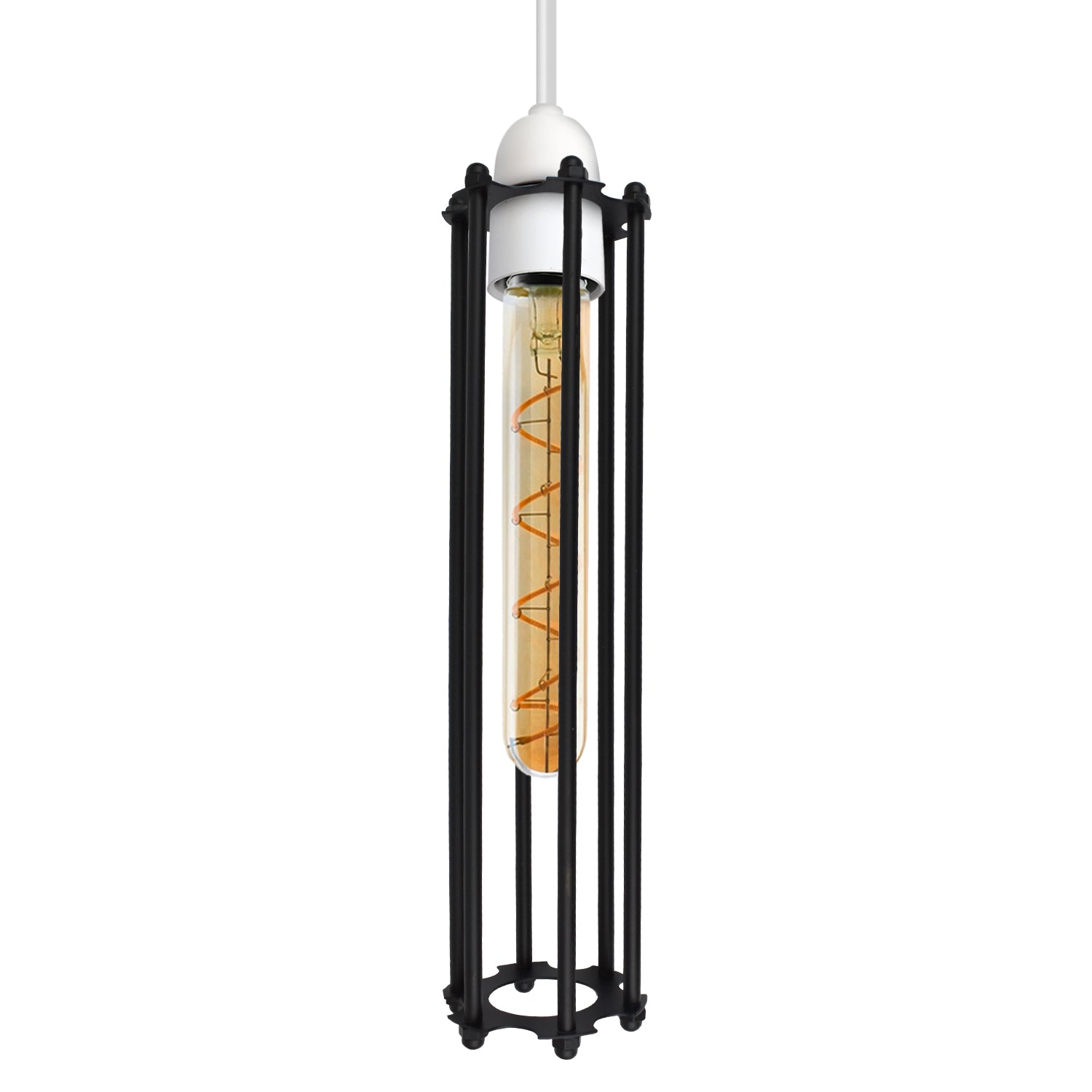 Long Cage Tube Pendant Shade Metal cage ~5490