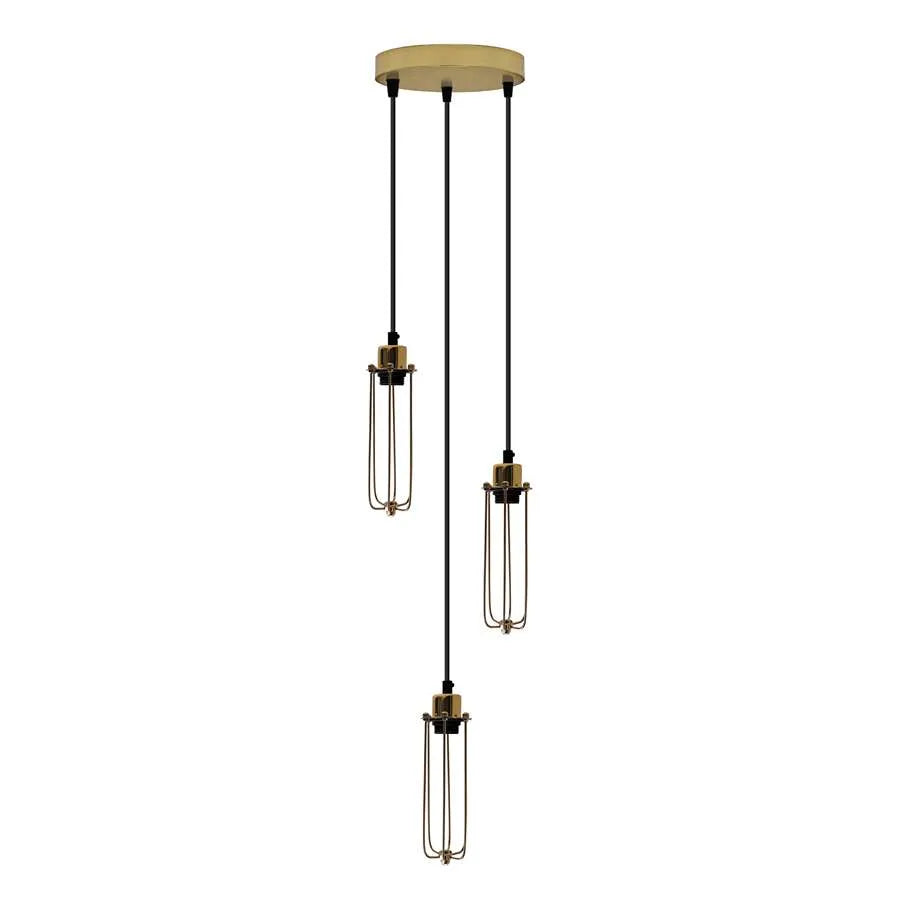 3 light cage pendant light cluster light