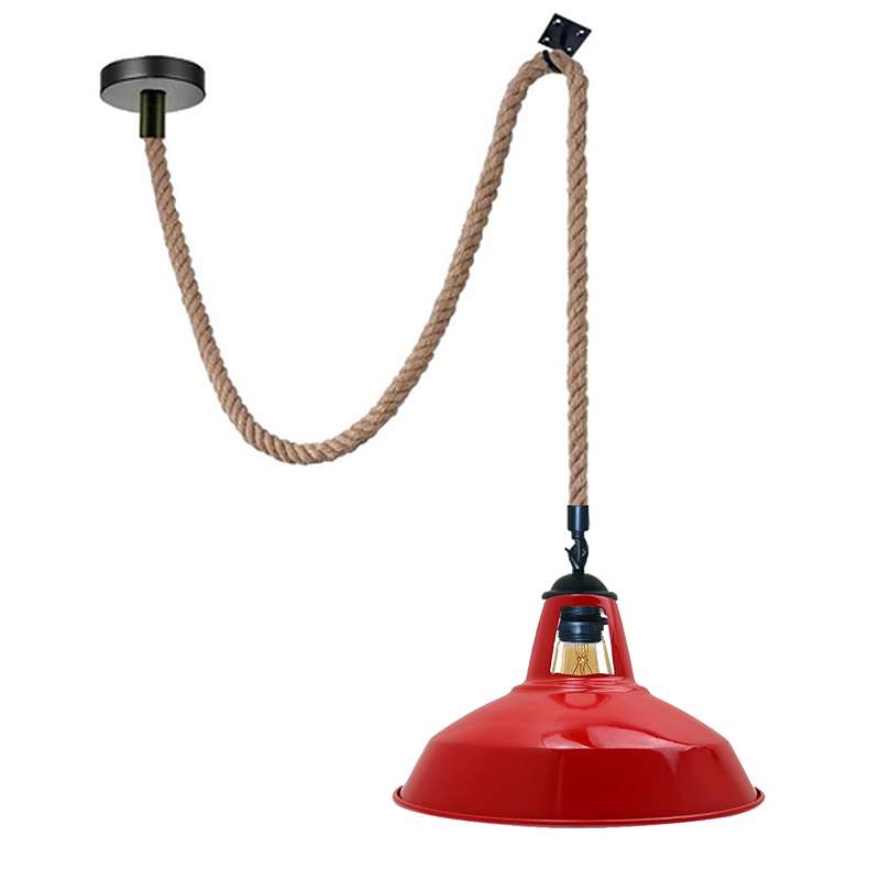 red with bulb Vintage Industrial Metal Ceiling Pendant Ligh
