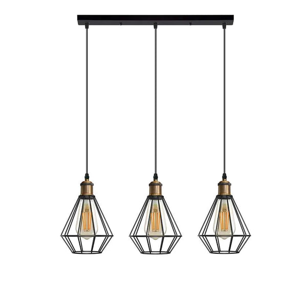 3 light Pendant Light fixture bulb guard cage~5147 – Yes
