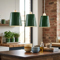 Retro Easy Fit Light Shade 13cm Metal E27 Green Lampshade~3892