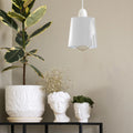 Retro Easy Fit Light Shade 13cm Metal E27 White Lampshade~3895