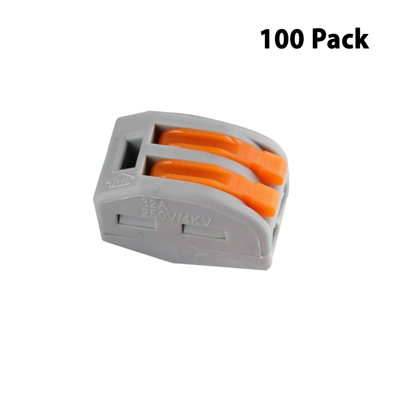 2-Way Lever Electrical wire connectors 100 Pack 