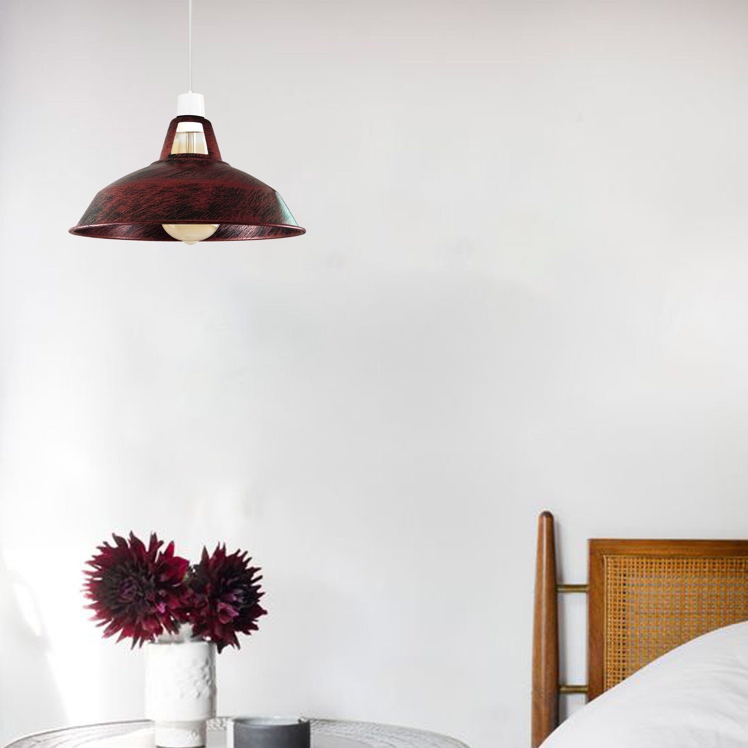 Red farmhouse on sale pendant light