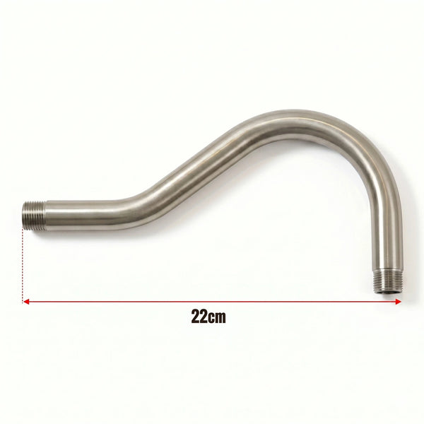 Zwanenhalsbocht buisfitting Metaal 20mm Buitendraad -5653 – Satijnnikkel