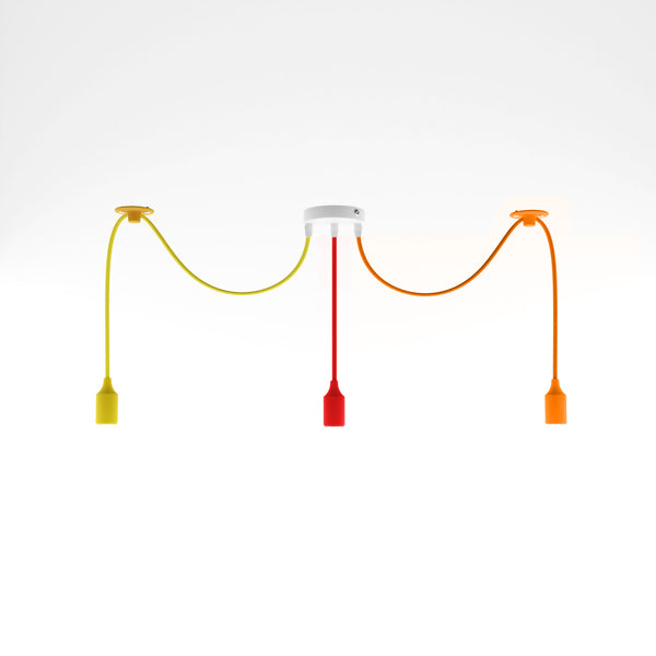 3 Head Multi-Color Flex Pendant Light  ~5141 – Without Bulb