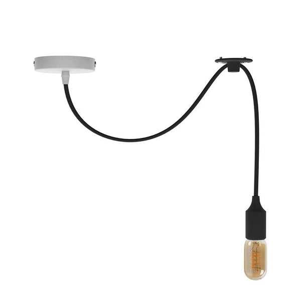 Single Spider Pendant Light Fitting Adjustable 1M | 2M  ~4740 – 1m / Black / With Bulb