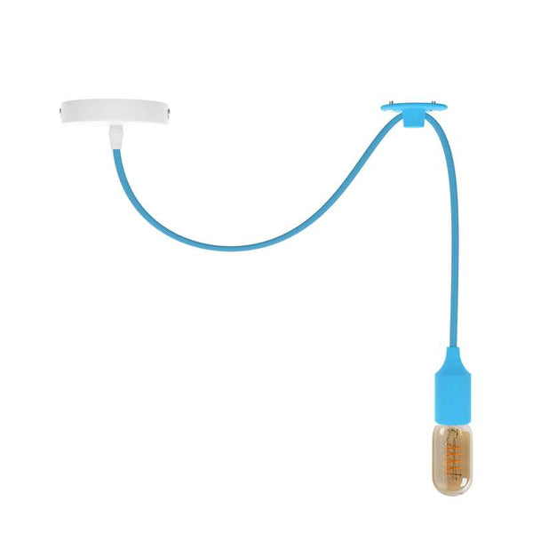 Single Spider Pendant Light Fitting Adjustable 1M | 2M  ~4740 – 1m / Light Blue / With Bulb